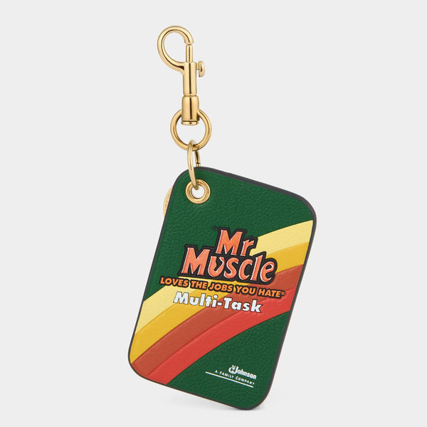 anya hindmarch Anya Brands Mr Muscle Charm Capra Leather in Apple Green