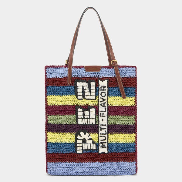 anya hindmarch Anya Brands N/S PEZ Tote Paper Raffia/Calf Leather in Multi