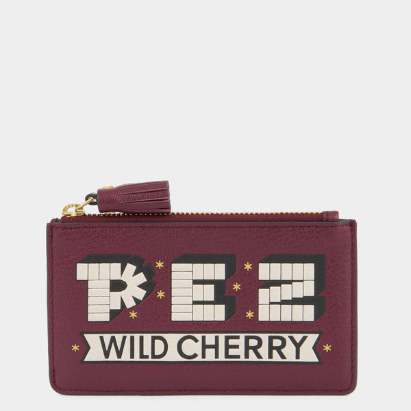 anya hindmarch Anya Brands PEZ Zip Card Case Capra Leather in Orchid Purple