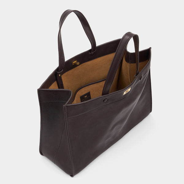 Anya Hindmarch Mortimer Tote Calf Leather In Grape