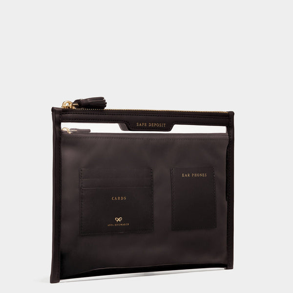 Anya Hindmarch Safe Deposit Case Econyl® In Black