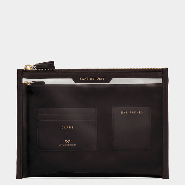 anya hindmarch Safe Deposit Case Econyl® in Black
