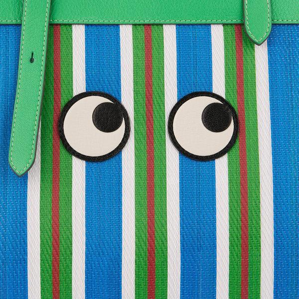Anya Hindmarch E/W Eyes Tote Recycled Mesh/Capra Leather In Aloe Green