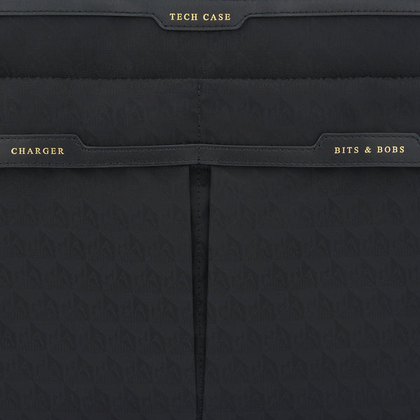 Anya Hindmarch Logo Technology Case Recycled Nylon In Black