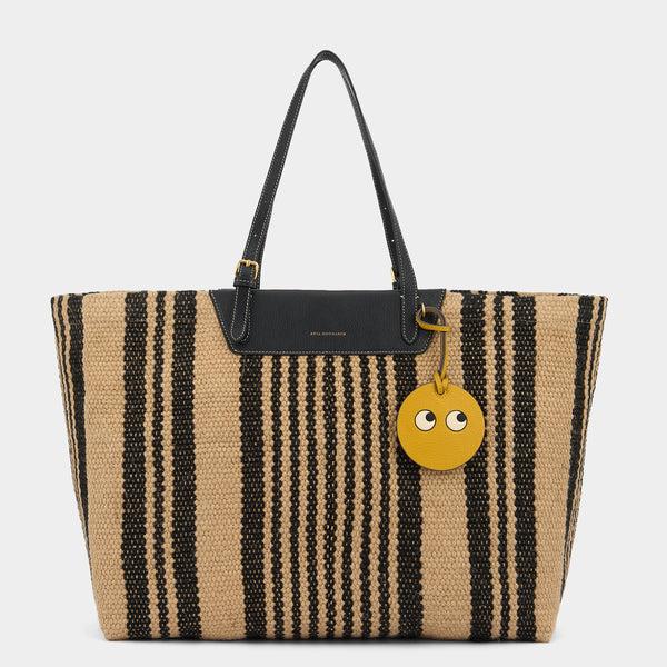 anya hindmarch Maison Bengal Jute Tote Jute/Goat Leather in Black/Natural