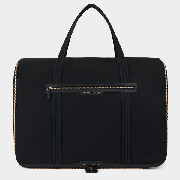 anya hindmarch Mobile Wardrobe Travel Bag Nylon Wardrobe Black