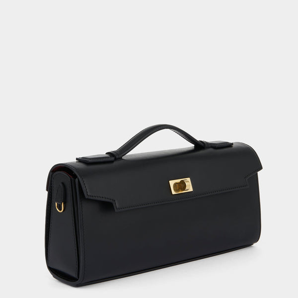 Anya Hindmarch Mortimer Clutch Calf Leather In Black