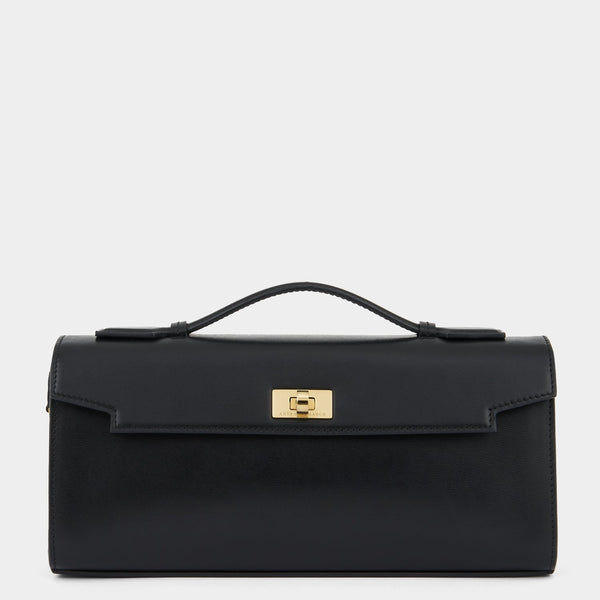 anya hindmarch Mortimer Clutch Calf Leather in Black anya hindmarch Mortimer Clutch Calf Leather in Black