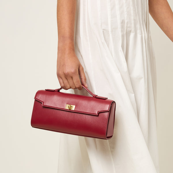 Anya Hindmarch Mortimer Clutch Calf Leather In Vampire Red