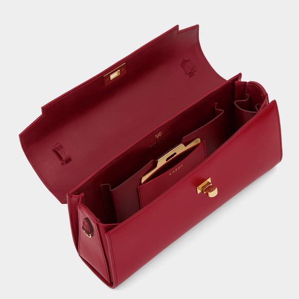 Anya Hindmarch Mortimer Clutch Calf Leather In Vampire Red