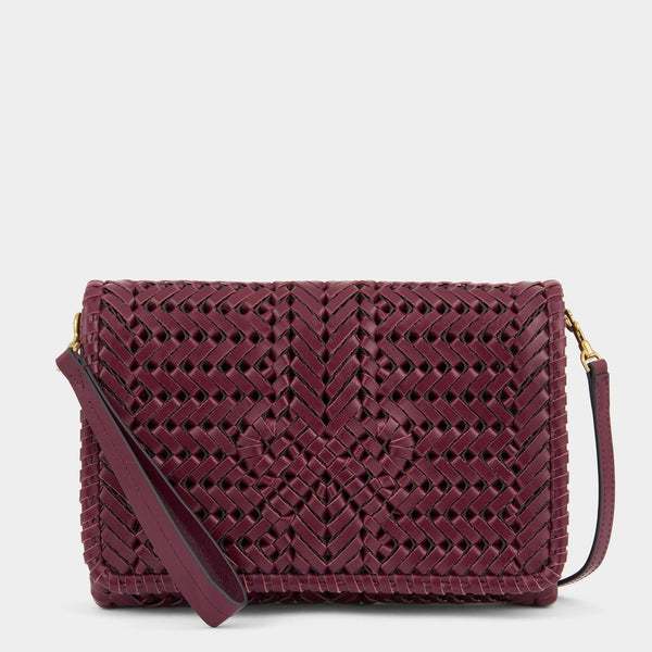 anya hindmarch Neeson Cross-body Calf Leather in Orchid Purple anya hindmarch Neeson Cross-body Calf Leather in Orchid Purple