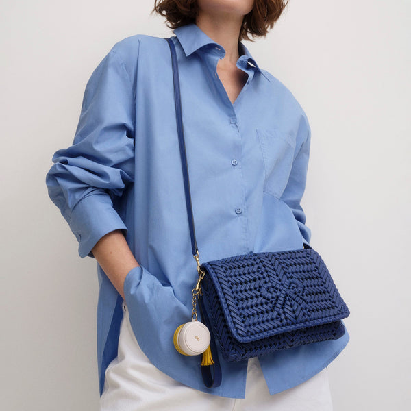 Anya Hindmarch Neeson Cross-body Capra Leather In Monday Blue