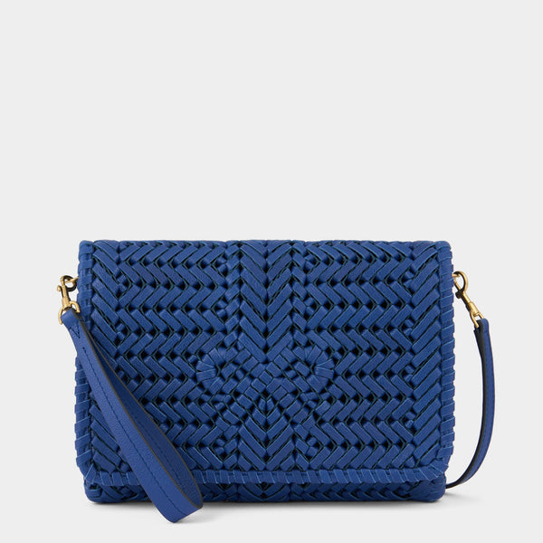 anya hindmarch Neeson Cross-body Capra Leather in Monday Blue anya hindmarch Neeson Cross-body Capra Leather in Monday Blue