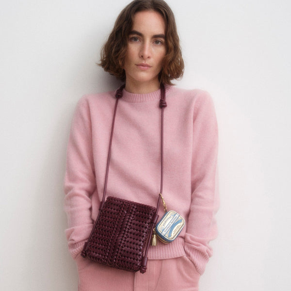 Anya Hindmarch Neeson Cross-body Pouch Calf Leather In Orchid Purple