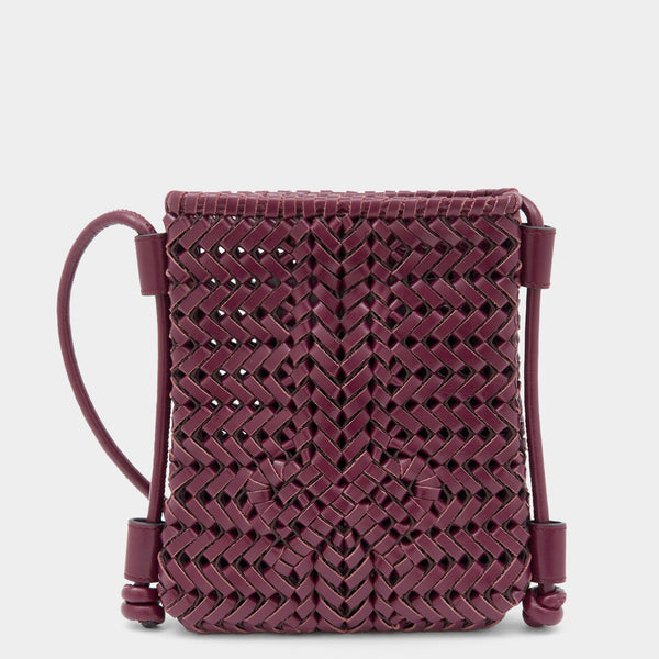 anya hindmarch Neeson Cross-body Pouch Calf Leather in Orchid Purple anya hindmarch Neeson Cross-body Pouch Calf Leather in Orchid Purple