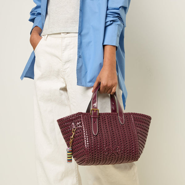 Anya Hindmarch Neeson Small Square Tote Calf Leather In Orchid Purple