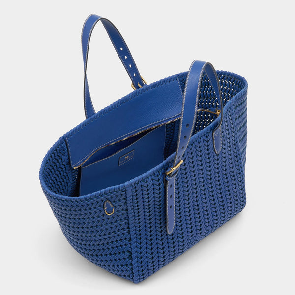 Anya Hindmarch Neeson Square Tote Capra Leather In Monday Blue