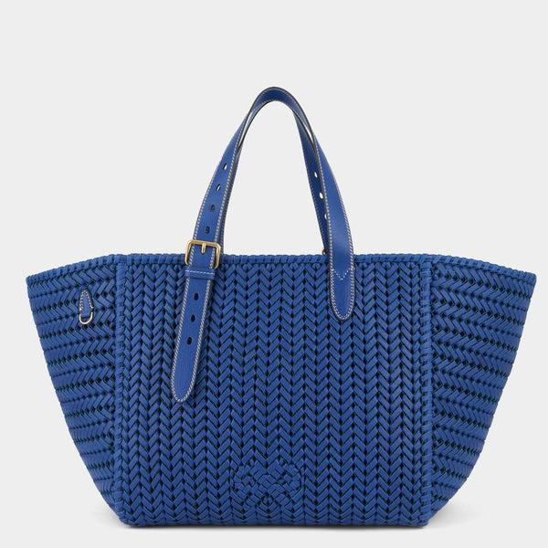 anya hindmarch Neeson Square Tote Capra Leather in Monday Blue anya hindmarch Neeson Square Tote Capra Leather in Monday Blue