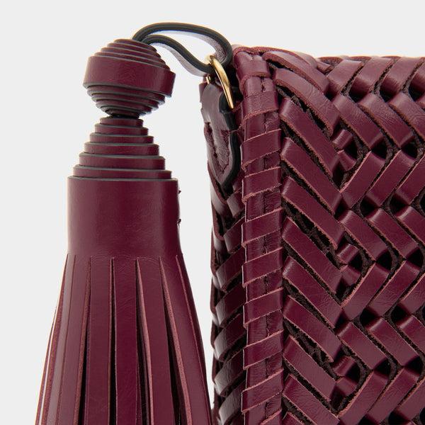 Anya Hindmarch Neeson Tassel Clutch Calf Leather In Orchid Purple