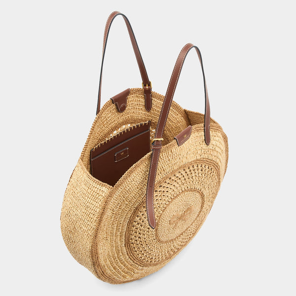 Anya Hindmarch Raffia Round Bow Tote Raffia In Natural