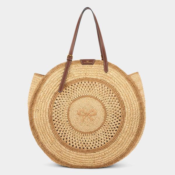 anya hindmarch Raffia Round Bow Tote Raffia in Natural anya hindmarch Raffia Round Bow Tote Raffia in Natural