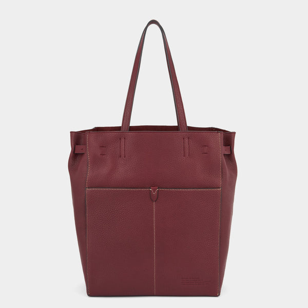 Anya Hindmarch Return To Nature N/S Tote Natural Grain Leather In Rosewood