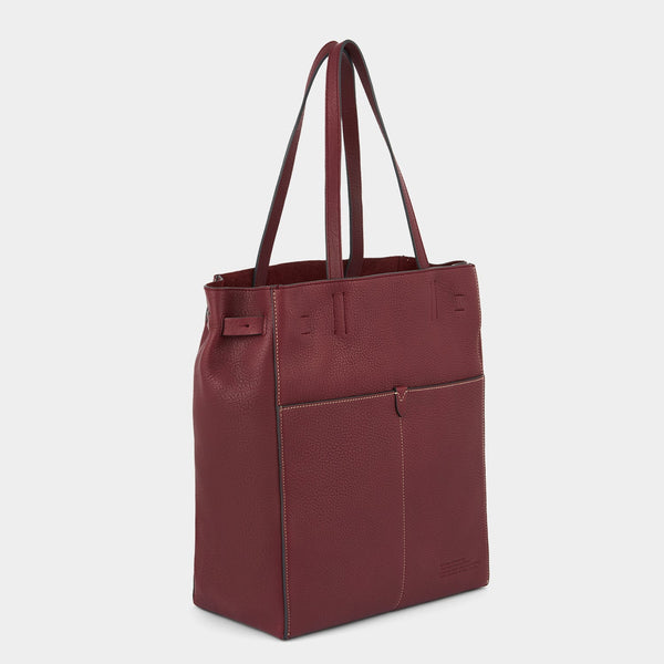 Anya Hindmarch Return To Nature N/S Tote Natural Grain Leather In Rosewood