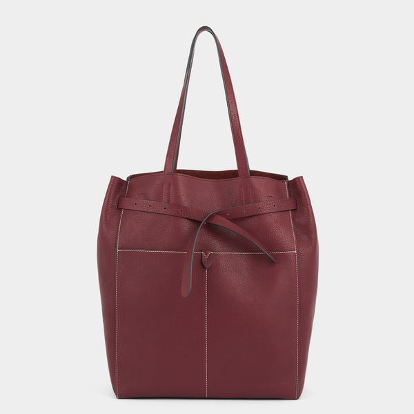 anya hindmarch Return To Nature N/S Tote Natural Grain Leather in Rosewood anya hindmarch Return To Nature N/S Tote Natural Grain Leather in Rosewood