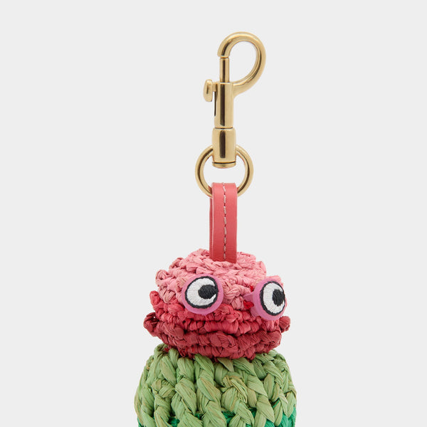 Anya Hindmarch Sea Urchin Charm Natural Raffia/Smooth Leather In Multi