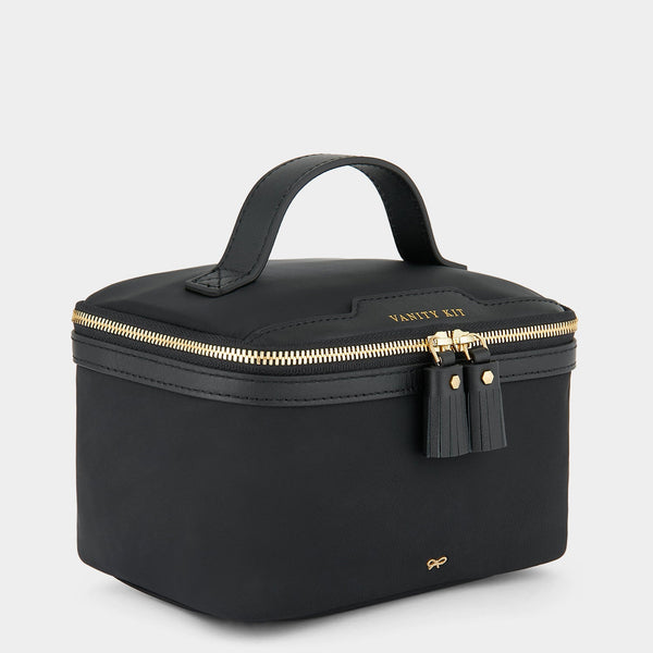 Anya Hindmarch Small Vanity Kit Recycled Nylon In Black