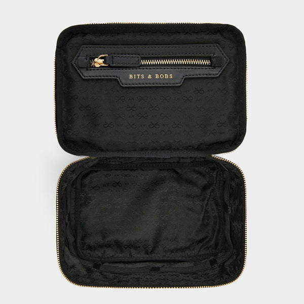 Anya Hindmarch Small Vanity Kit Recycled Nylon In Black