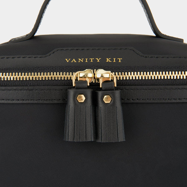 Anya Hindmarch Small Vanity Kit Recycled Nylon In Black