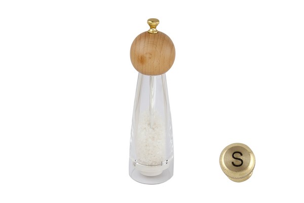 apollo housewares 4290 - Acrylic Mill 22cm Beech Salt Acrylic Mill 22cm Beech Salt