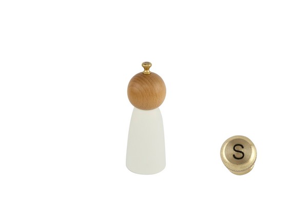 apollo housewares 4356 - Salt Mill 17cm CREAM Salt Mill 17cm CREAM