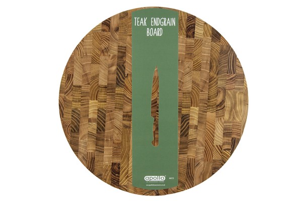 apollo housewares 4415 - Teak Endgrain Board 35cm RND Teak Endgrain Board 35cm RND