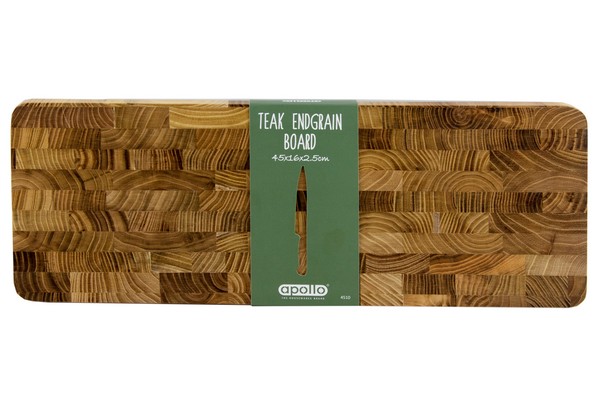 apollo housewares 4510 - Teak Endgrain Board 45x16 Teak Endgrain Board 45x16