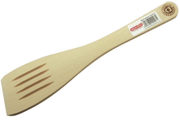 apollo housewares 4974 - Beech Spatula slotted 30cm FSC Beech Spatula slotted 30cm FSC