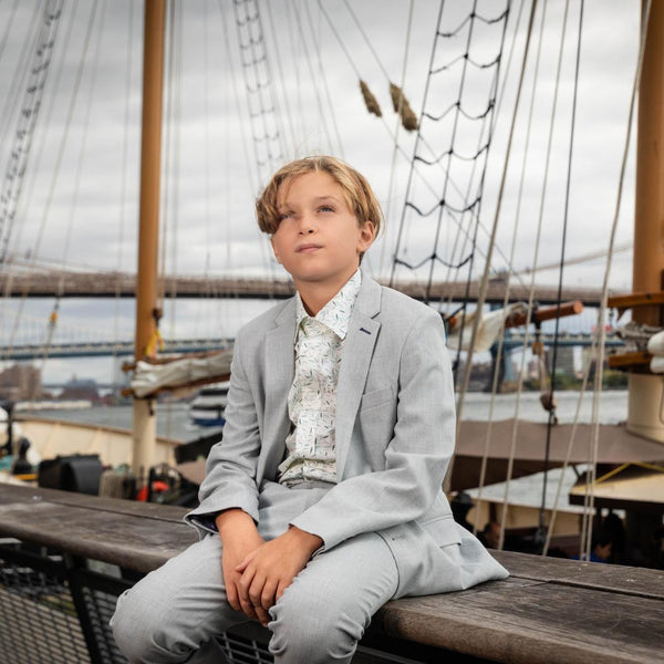 Appaman Day Party Shirt Micro Greens