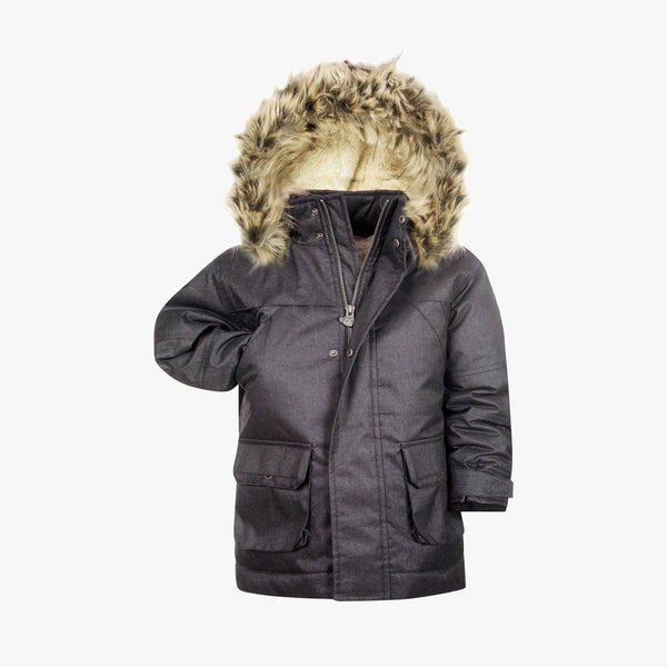 appaman Denali Down Coat Black Herringbone