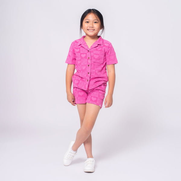 Appaman Girls Resort Terry Shorts Sunny Check