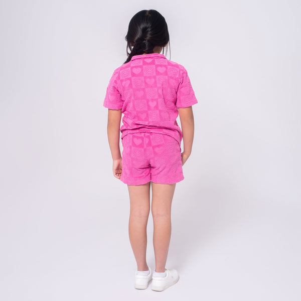 Appaman Girls Resort Terry Shorts Sunny Check