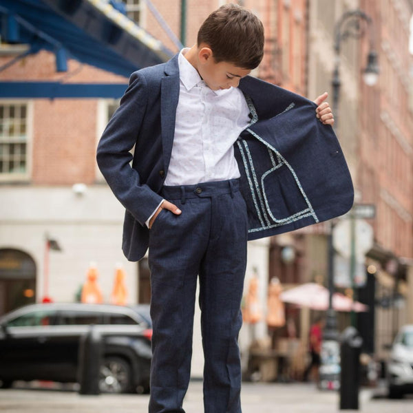 Appaman Linen Beach Pants Blue Nights