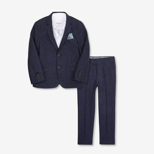 appaman Linen Relaxed Suit Blue Nights