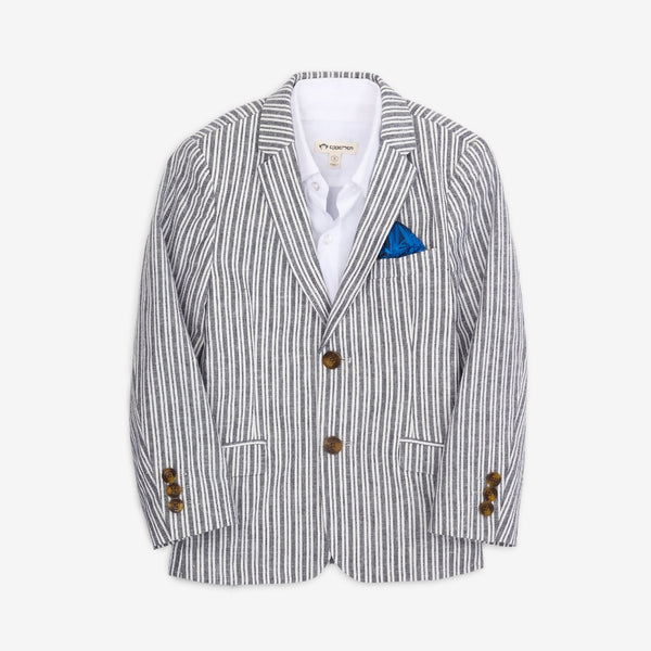 appaman Linen Sports Jacket Navy Stripe
