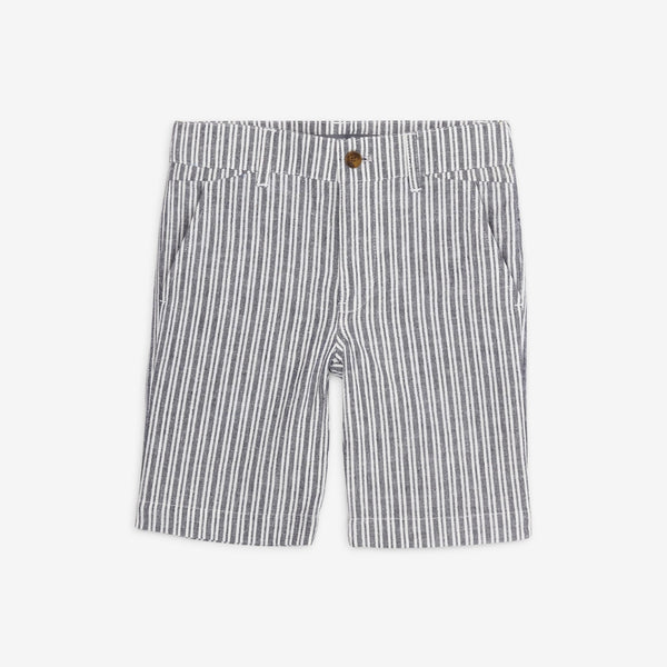 appaman Linen Trouser Short Navy Stripe
