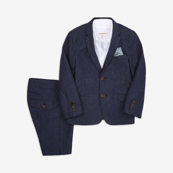 appaman Linen Trouser Shorts Suit Blue Nights