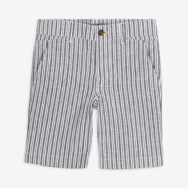 Appaman Linen Trouser Shorts Suit Navy Stripe