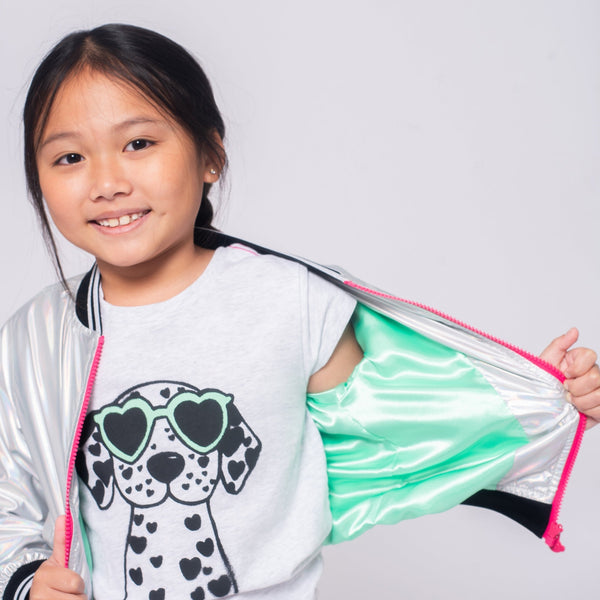 Appaman Nikki Bomber Jacket Iridescent