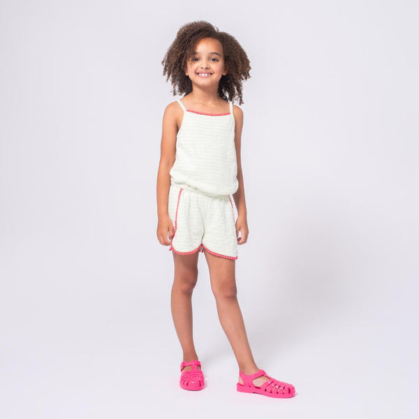Appaman Novia Romper Light Green Stripe