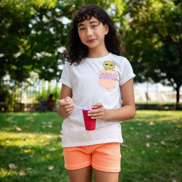 Appaman Pocket Tee Speckled White